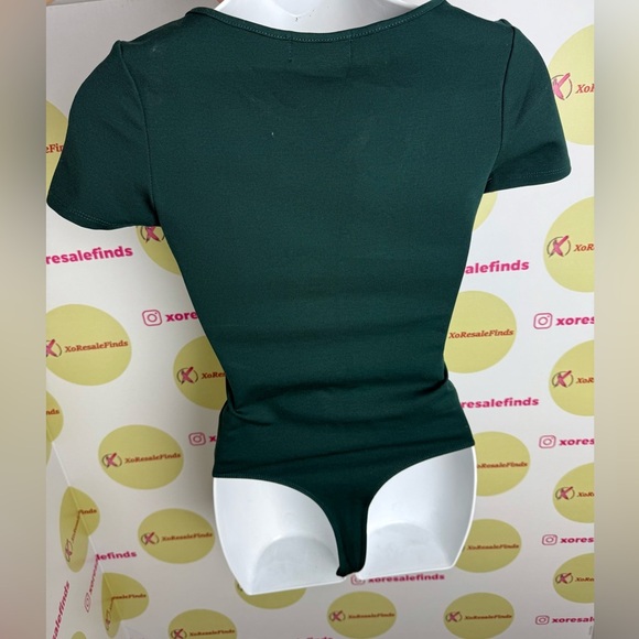 Green Square Neck Bodysuit - Picture 5 of 5
